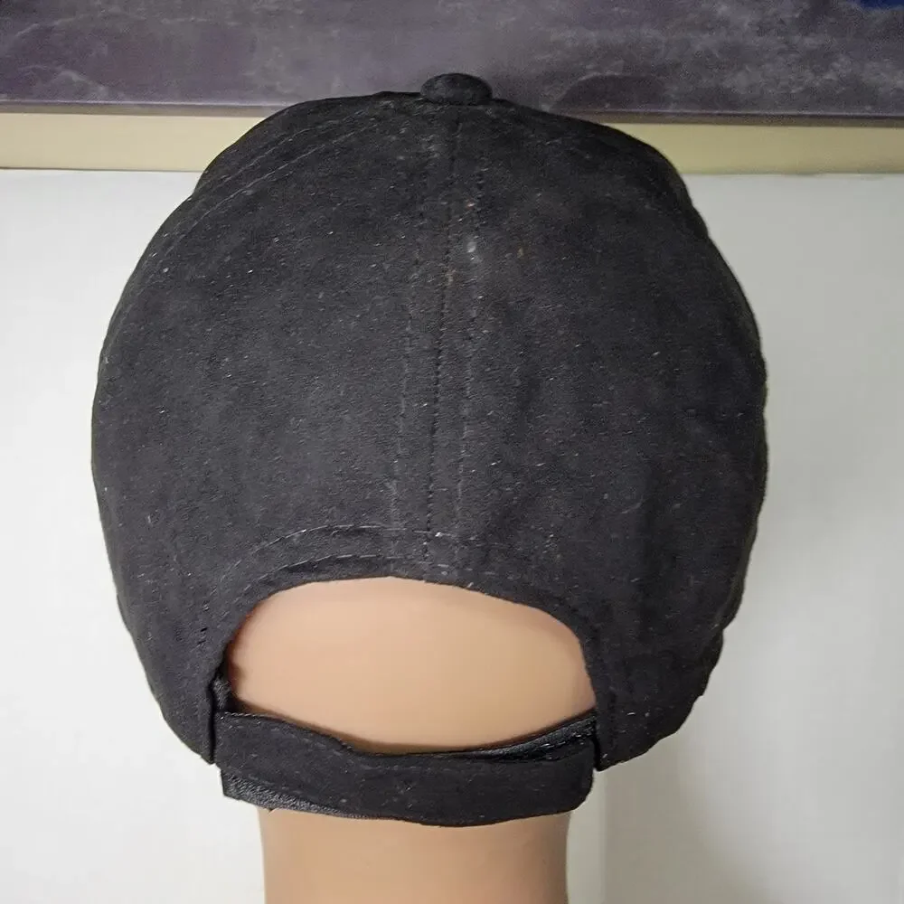 Ladies Black Velvet Ballcap w/ Bling Studs and 2 Pins
